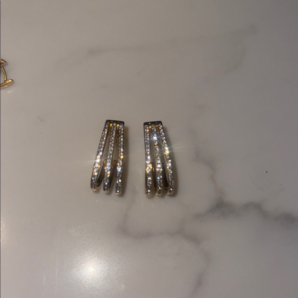 Elegant Gold and Silver Women's Earrings